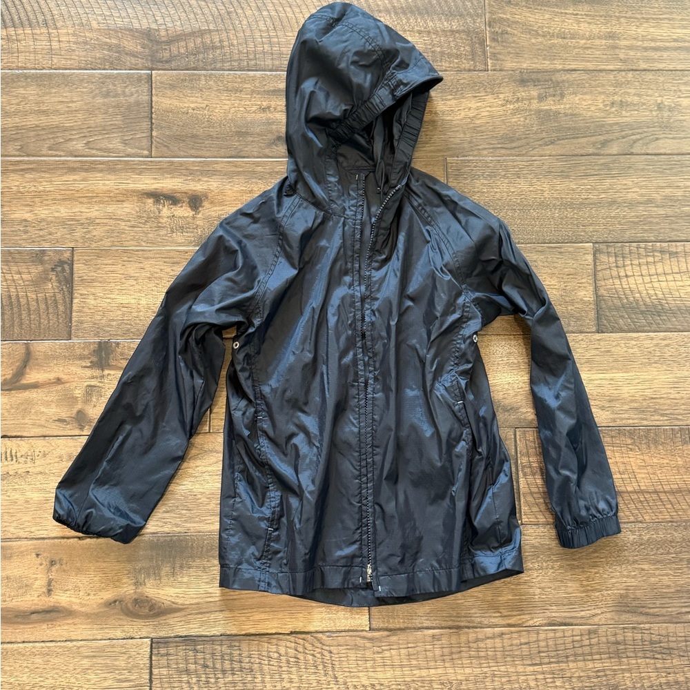 Lands’ End Kids’ Navy Hooded Rain Jacket, Size S/8